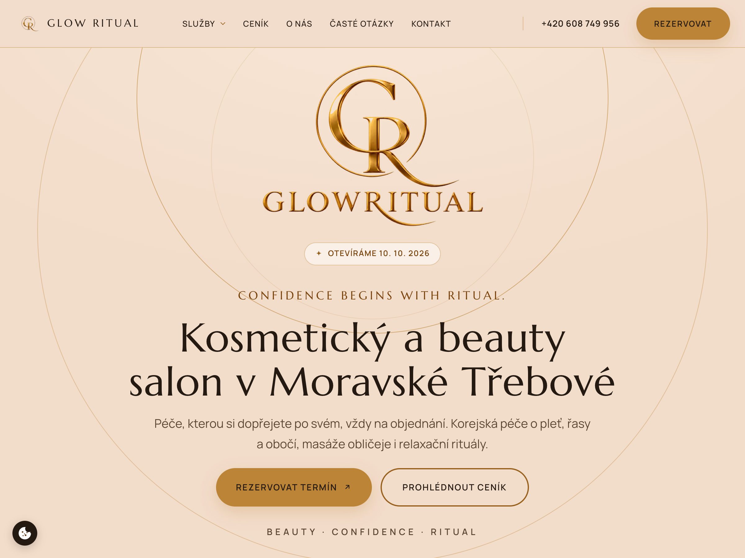 Náhled webu Glow Ritual