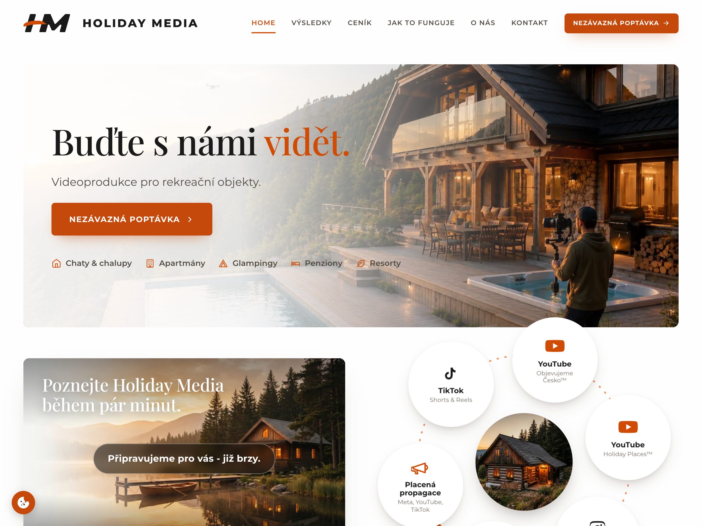 Náhled webu Holiday Media