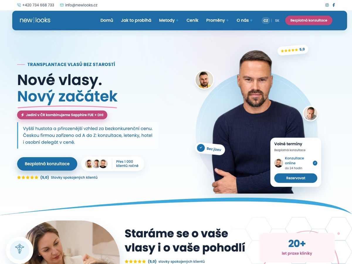 Náhled webu NewLooks