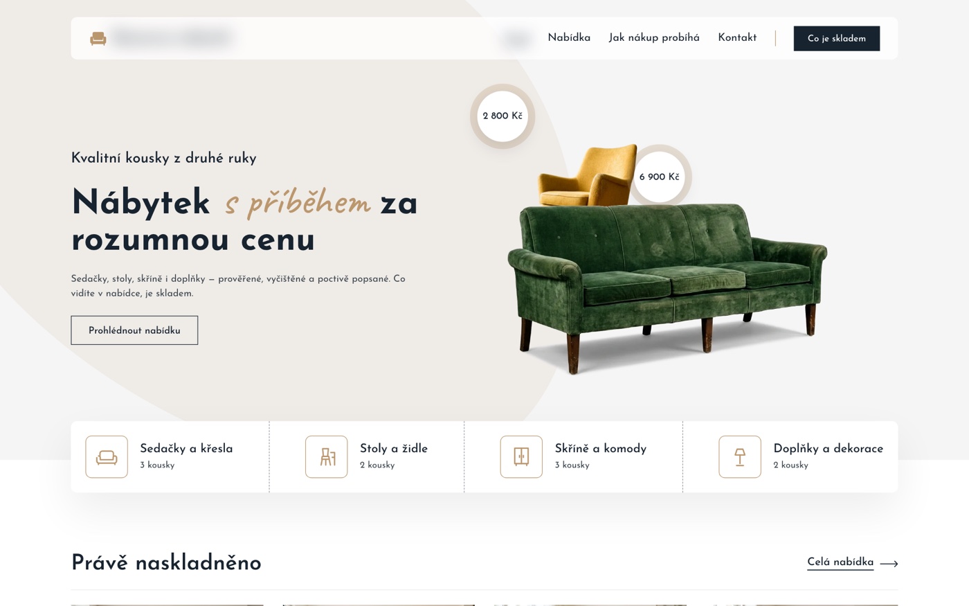 Náhled webu Bazar nábytku