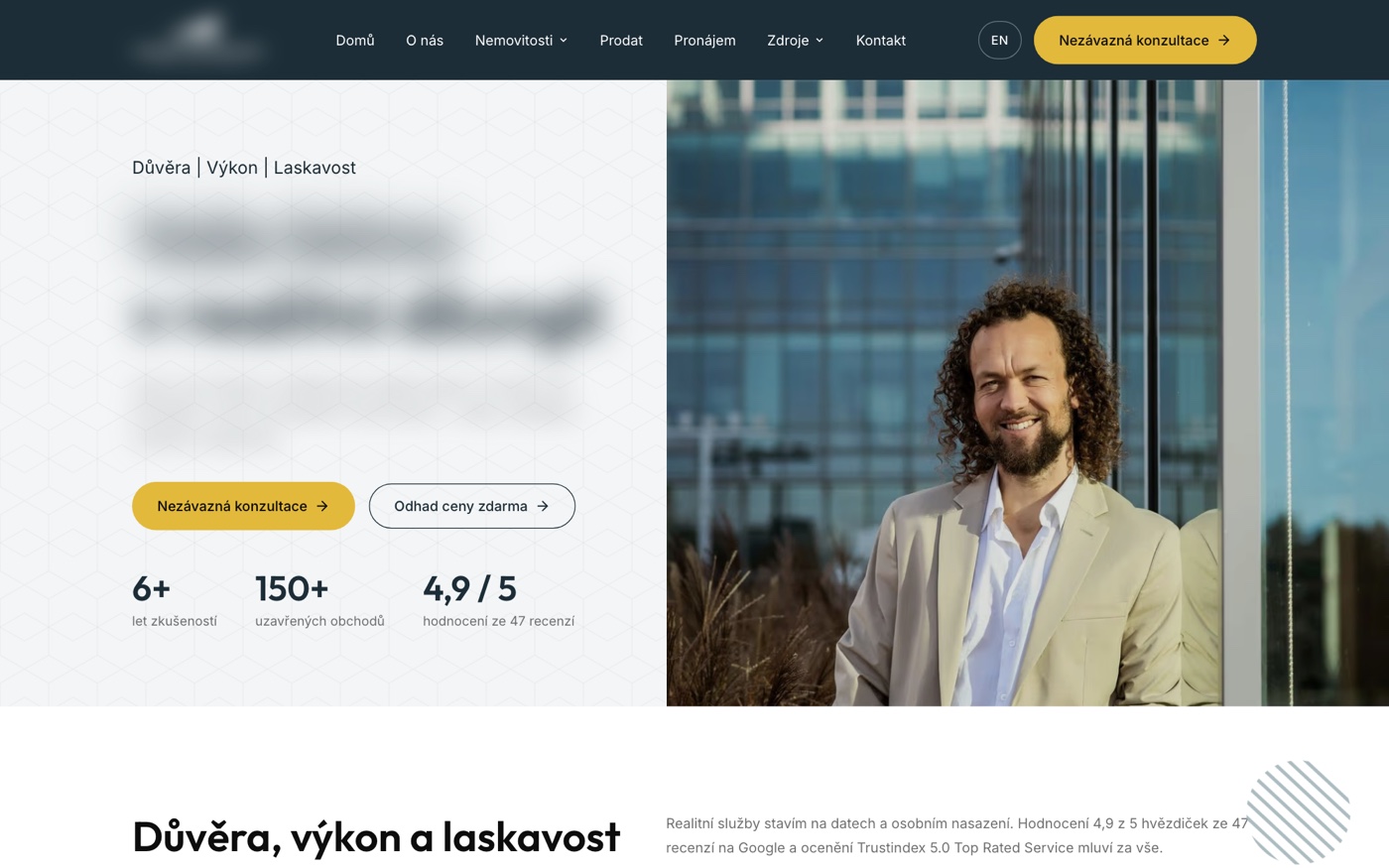 Náhled webu Realitní expert